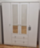 Ravello 4 Door, 2 Drawer, Mirrored Hinge Wardrobe