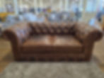 Leather 2 seater chesterfield Sofa
