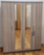 Modena 4 Door Bi-Fold, Mirrored Hinge Wardrobe
