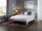 Mars rose gold metal bedstead