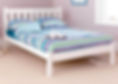 Painted wooden bedstead